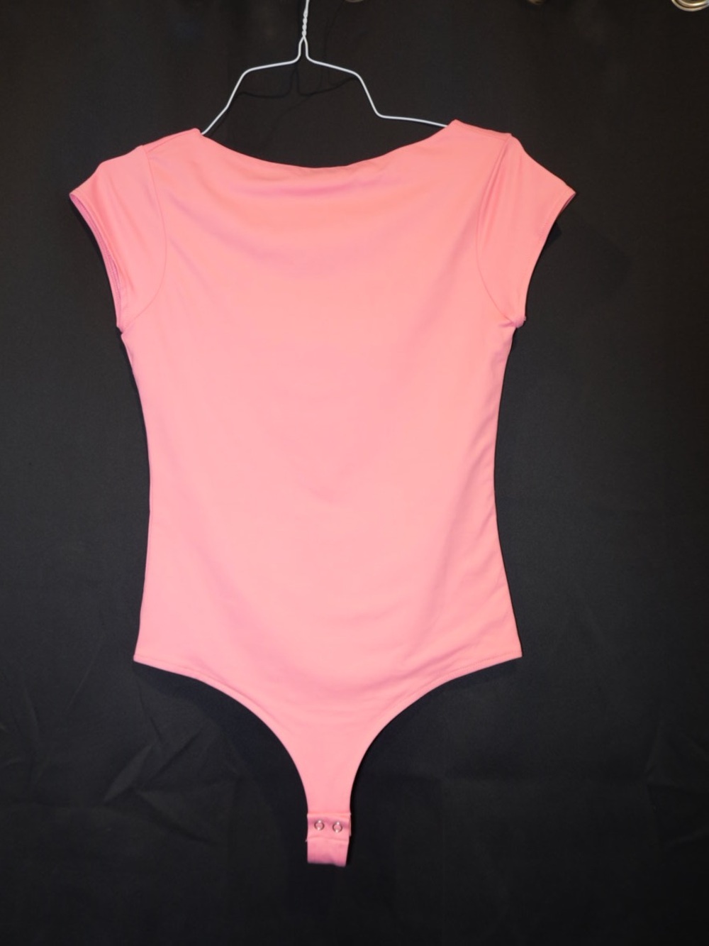 Women’s Pink Scoop Neck Bodysuit